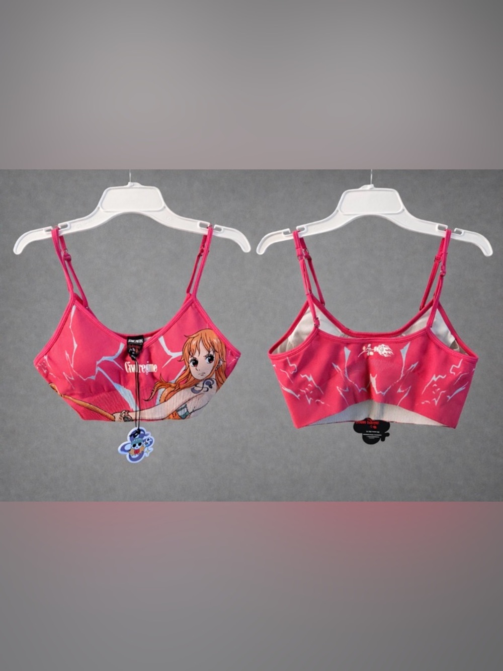 Pink Civilregime x One Piece Crop Sports Bra